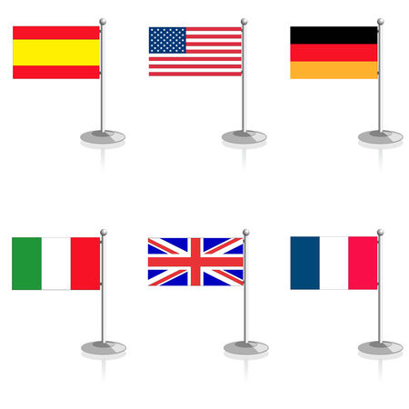 Flags of the countries on a white backgroundのイラスト素材