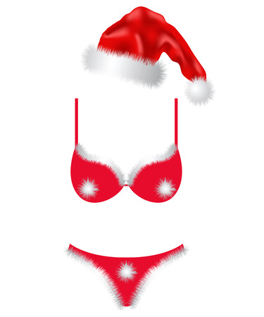 Set of christmas underwear on a white backgroundのイラスト素材