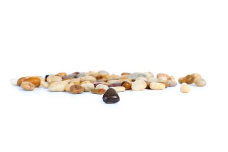 Relaxation from stones on a white background