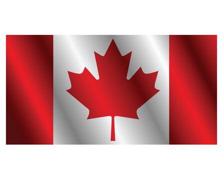 Flag of Canada on a white backgroundのイラスト素材