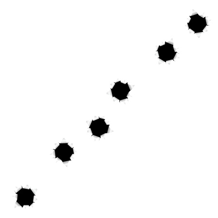 The black torn holes in a white paperのイラスト素材