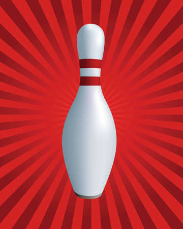 Skittles on a red background. A sports symbolのイラスト素材