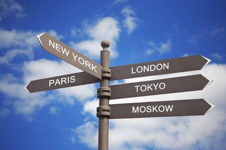 Capitals Direction sign. Capitals of the statesの写真素材