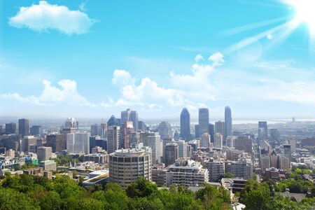 The large skyscrapers in Montreal. Downtown business districtの写真素材