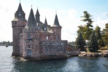 The ancient castle on an island in Canadaのeditorial素材