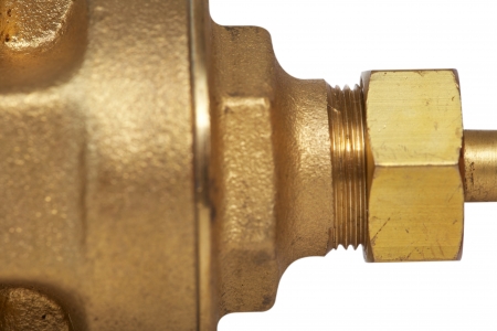 The tool of the plumber on a white backgroundの写真素材