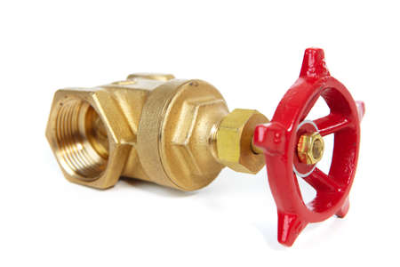 The tool of the plumber on a white background