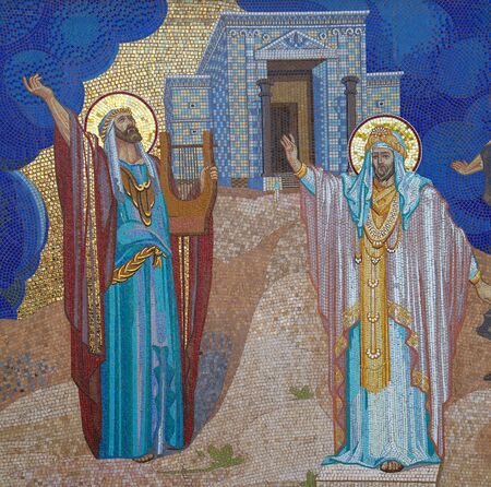 Mosaic panel on a religious theme in an Orthodox church. The city of Kirowograd, Ukraine, 05 June 2018のeditorial素材