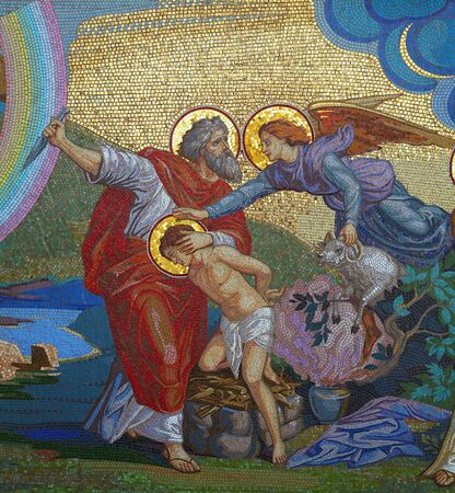 Mosaic panel on a religious theme in an Orthodox church. The city of Kirowograd, Ukraine, 05 June 2018のeditorial素材