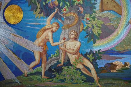 Mosaic panel on a religious theme in an Orthodox church. The city of Kirowograd, Ukraine, 05 June 2018のeditorial素材