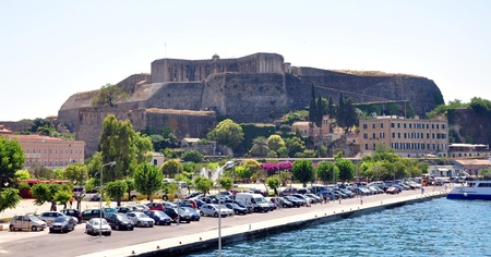 Old Fortress in Corfu Town, Greeceのeditorial素材