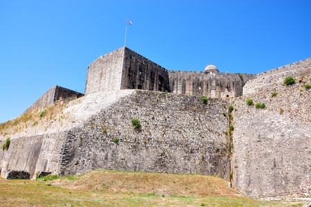 look at the old fort in Corfu Town, Greece