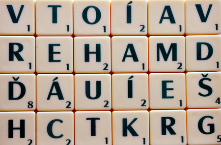  cubes with lettersの写真素材