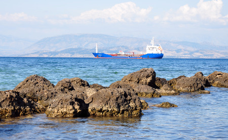 ship at sea, Greece, Europeの写真素材