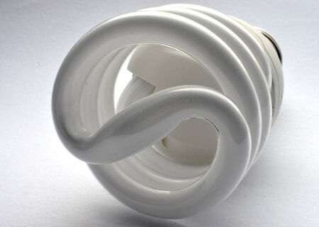 Detailed view of modern energy saving bulb