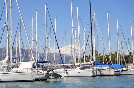 yachts in the harborのeditorial素材