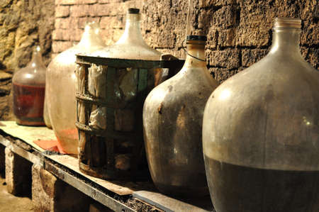 View of an old cellar for wineの写真素材