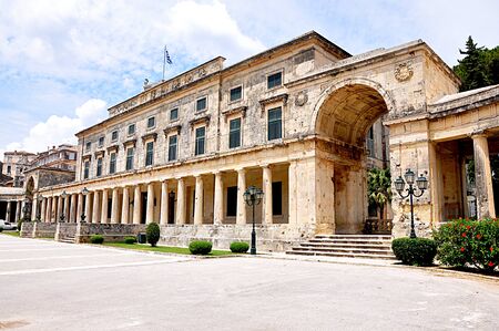castle town of Corfu the island of Corfu Greece Europeのeditorial素材