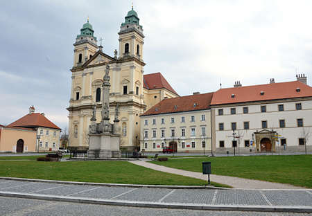 Church and town Valtice, Moravia, Czech Republic, Europe