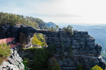 Mountain structure in Bohemian Switzerlandの写真素材