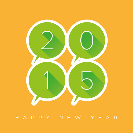 Happy new year 2015のイラスト素材