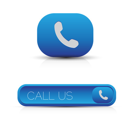 Call us blue vector buttonのイラスト素材