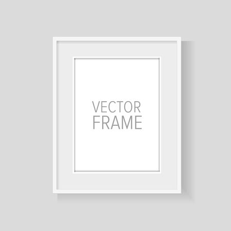 Realistic vector frame whiteのイラスト素材