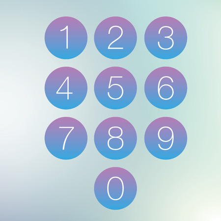 Colorful number setのイラスト素材