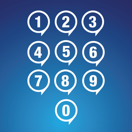 Numbers set illustration.のイラスト素材