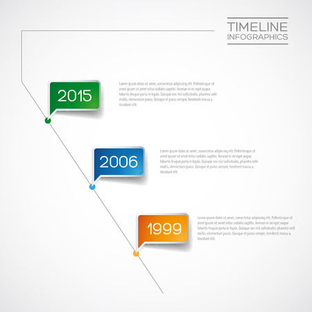 Vector Infographic diagonal timeline report templateのイラスト素材