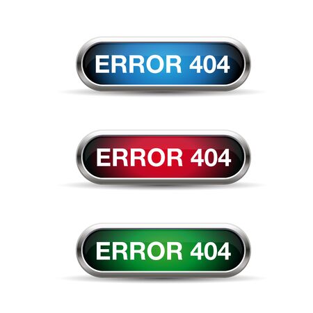 Error 404 web button setのイラスト素材