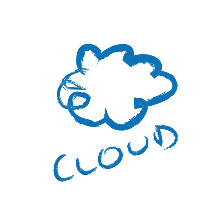 Clouds on a white backgroundのイラスト素材