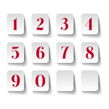 Numbers set. Vector illustration.のイラスト素材