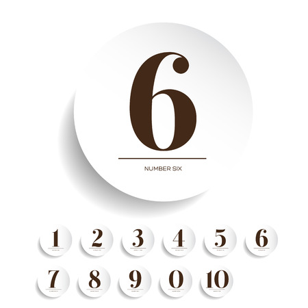 Number set vectorのイラスト素材