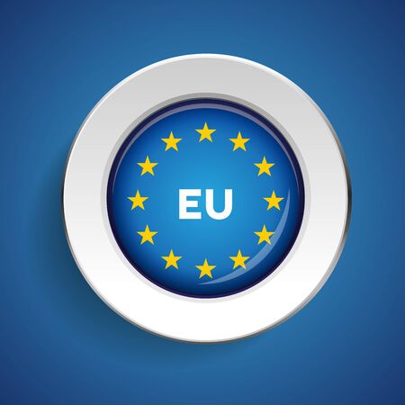 EU flag buttonのイラスト素材