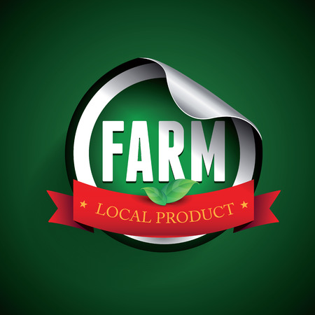 Fram local product label or stickerのイラスト素材