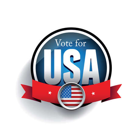 Vote poster with USA flagのイラスト素材