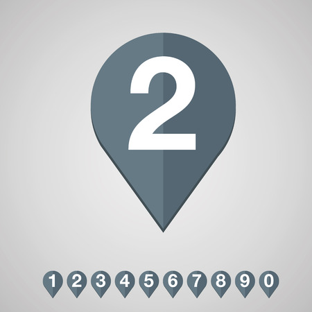Number set vector flat designのイラスト素材