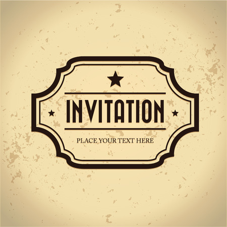 Invitation, anniversary card with label for your personalized textのイラスト素材