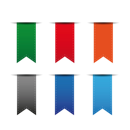 Ribbon set vectorのイラスト素材