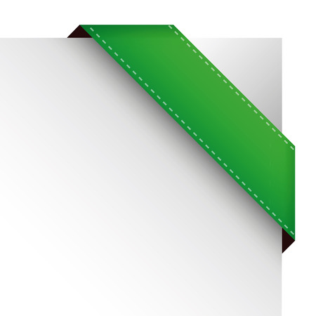 Vector corner ribbon greenのイラスト素材