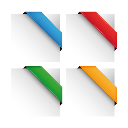 Vector corner ribbon setのイラスト素材