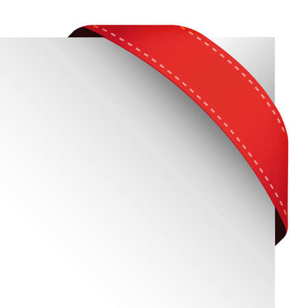 Vector corner ribbon redのイラスト素材