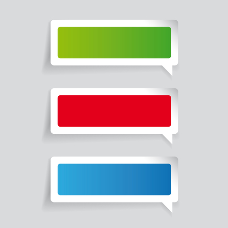 Empty label vector set speech bubbleのイラスト素材
