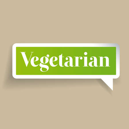 Vegetarian vector speech bubbleのイラスト素材