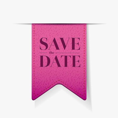 Save the date ribbonのイラスト素材
