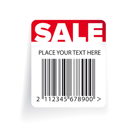 Sale barcode label template vectorのイラスト素材
