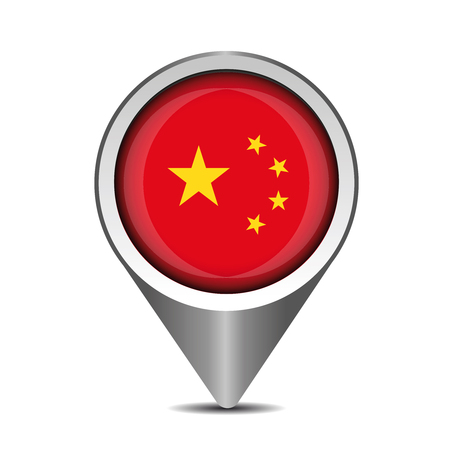 China flag pointer vectorのイラスト素材