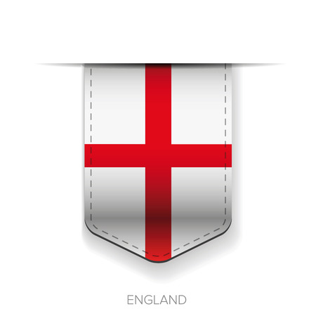 England flag ribbon banner or posterのイラスト素材