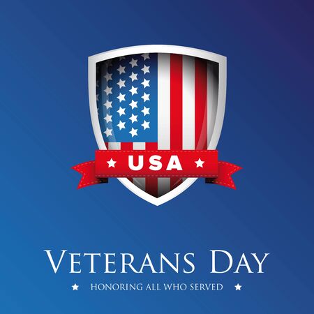 Veterans day USA banner or posterのイラスト素材